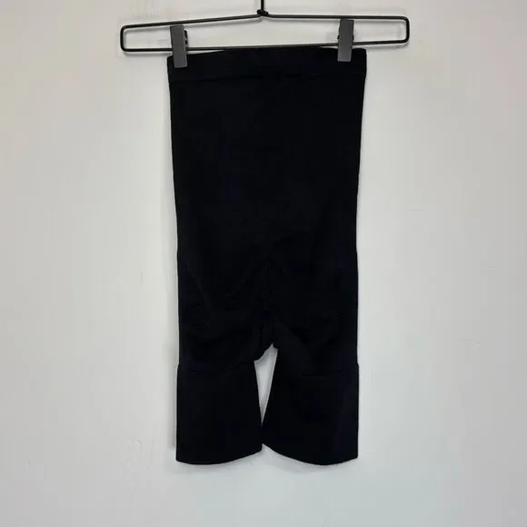 Spanx Black Slim Cognito High Waist Mid Thigh Shorts S - Picture 4 of 6